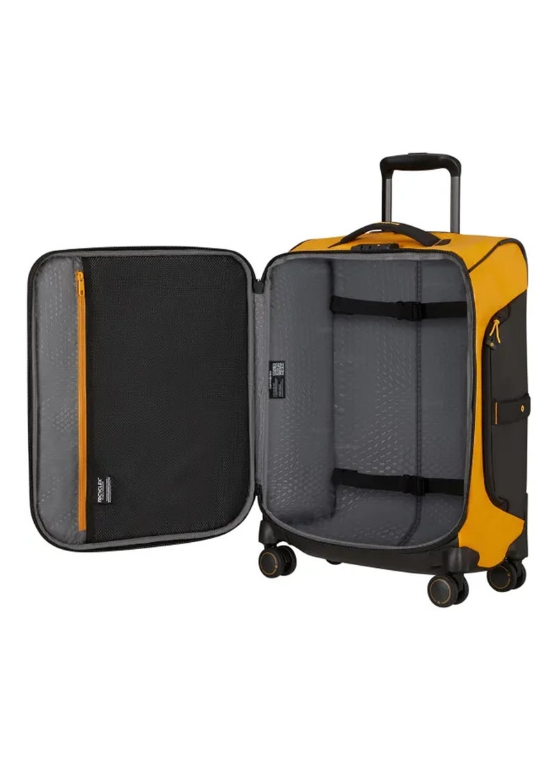 Samsonite Ecodiver Suitcase Cabin Size 55 cm / 20 inch, 4 Spinner Wheels, 100% Recycled Pet, Yellow|ID Tag|Front Pocket Compartment|TSA Lock|Water Resistant Material - 3 Years International Warranty - Image 5